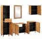 Preview: Badezimmermöbel Set mit Schubladen 5 pcs Braun 38 x 33 x 160 cm