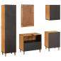 Preview: Badezimmermöbel Set mit Schubladen 5 pcs Braun 38 x 33 x 160 cm