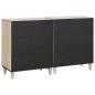 Preview: Sideboard 2 pcs Weiß 60 x 33 x 75 cm massives Mangoholz