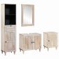 Preview: ARDEBO.de - Badezimmermöbel Set mit Schubladen 4 pcs Weiß 38 x 33 x 160 cm