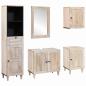 Preview: ARDEBO.de - Badezimmermöbel Set mit Schubladen 5 pcs Weiß 38 x 33 x 160 cm