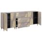 Preview: Badezimmermöbel Set Floral 3 pcs Grau und Gold 180 x 33 x 75 cm