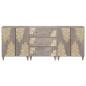 Preview: Badezimmermöbel Set Floral 3 pcs Grau und Gold 180 x 33 x 75 cm