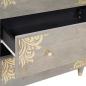 Preview: Badezimmermöbel Set Floral 3 pcs Grau und Gold 180 x 33 x 75 cm