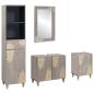 Preview: ARDEBO.de - Badezimmermöbel Set mit Schubladen 4 pcs Grau 62 x 33 x 58 cm