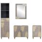 Preview: Badezimmermöbel Set mit Schubladen 4 pcs Grau 62 x 33 x 58 cm