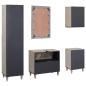 Preview: Badezimmerschrank-Set 5 stk. Grau 62 x 33 x 58 cm