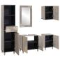 Preview: Badezimmerschrank-Set 5 stk. Grau 62 x 33 x 58 cm