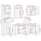 Preview: Badezimmerschrank-Set 5 stk. Grau 62 x 33 x 58 cm