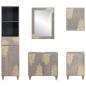 Preview: Badezimmerschrank-Set 5 stk. Grau 62 x 33 x 58 cm