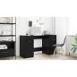 Preview: Schreibtisch Schwarze Eiche 133 x 50 x 75 cm Holzwerkstoff