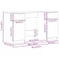 Preview: Schreibtisch Schwarze Eiche 133 x 50 x 75 cm Holzwerkstoff