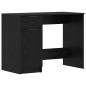 Preview: Schreibtisch mit Speicher Schwarz Eichen-Optik 133 x 50 x 75 cm