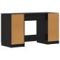 Preview: Schreibtisch Schwarze Eiche 133 x 50 x 75 cm Holzwerkstoff
