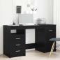 Preview: ARDEBO.de - Schreibtisch Schwarze Eiche 140 x 50 x 76 cm Holzwerkstoff