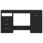 Preview: Schreibtisch 2 pcs Schwarz Eichen-Optik 140 x 50 x 76 cm