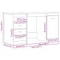 Preview: Schreibtisch 2 pcs Schwarz Eichen-Optik 140 x 50 x 76 cm