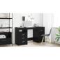 Preview: Schreibtisch 2 pcs Schwarz Eichen-Optik 140 x 50 x 76 cm