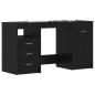 Preview: Schreibtisch 2 pcs Schwarz Eichen-Optik 140 x 50 x 76 cm