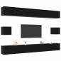 Preview: TV-Schrank-Set 8 pcs Schwarze Eiche 100 x 30 x 30 cm