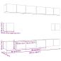 Preview: TV-Schrank-Set 8 pcs Schwarze Eiche 100 x 30 x 30 cm