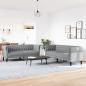 Preview: ARDEBO.de - Sofa Set 2 pcs Hellgrau Stoff