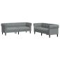 Preview: Sofa Set 2 pcs Hellgrau Stoff