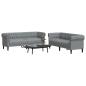Preview: Sofa Set 2 pcs Hellgrau Stoff