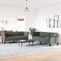 Preview: ARDEBO.de - Sofa Set 2 pcs Dunkelgrau Stoff