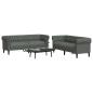 Preview: Sofa Set 2 pcs Dunkelgrau Stoff