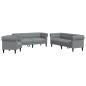 Preview: Sofa Set 3 pcs Hellgrau Stoff