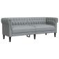 Preview: Sofa Set 3 pcs Hellgrau Stoff