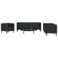 Preview: Sofa Set 3 pcs Schwarz 194 x 74.5 x 70.5 cm Kunstleder
