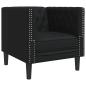 Preview: Sofa Set 3 pcs Schwarz 194 x 74.5 x 70.5 cm Kunstleder