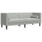 Preview: Sofa Set 2 pcs Hellgrau Samt