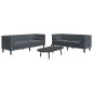 Preview: Sofa Set 2 pcs Dunkelgrau Samt
