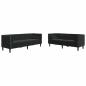 Preview: Sofa Set 2 pcs Schwarz Samt