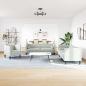 Preview: ARDEBO.de - Sofa Set 3 pcs Hellgrau Samt