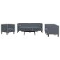 Preview: Sofa Set 3 pcs Dunkelgrau Samt