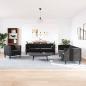 Preview: ARDEBO.de - Sofa Set 3 pcs Schwarz Samt