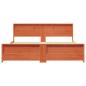 Preview: Bettgestell Wachsbraun 200 x 200 cm Massivholz Kiefer