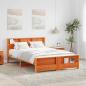 Preview: ARDEBO.de - Bettgestell Wachsbraun 160 x 200 cm Massivholz Kiefer
