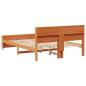 Preview: Bettgestell Wachsbraun 160 x 200 cm Massivholz Kiefer