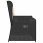 Preview: Gartenbank mit Kissen Schwarz Poly Rattan