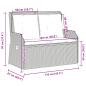Preview: Gartenbank mit Kissen Braun Poly Rattan