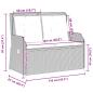 Preview: Gartenbank mit Kissen Grau Poly Rattan