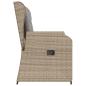 Preview: Gartenbank mit Kissen Beige Poly Rattan