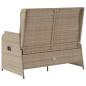 Preview: Gartenbank mit Kissen Beige Poly Rattan