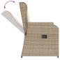 Preview: Gartenbank mit Kissen Beige Poly Rattan