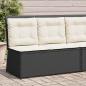Preview: Gartenbank mit Kissen Schwarz Poly Rattan